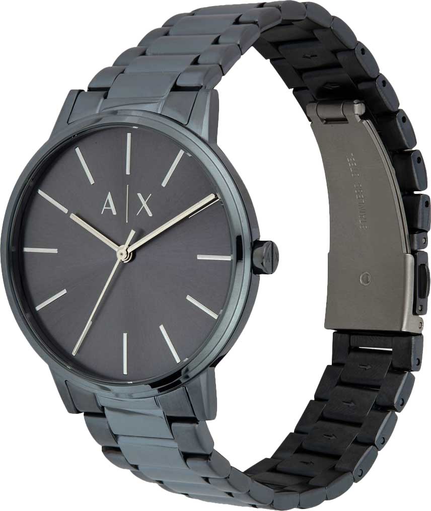 Armani Exchange Cayde AX2702 Men's Analog Watch – Blue Dial with Matching Blue Stainless Steel Strap