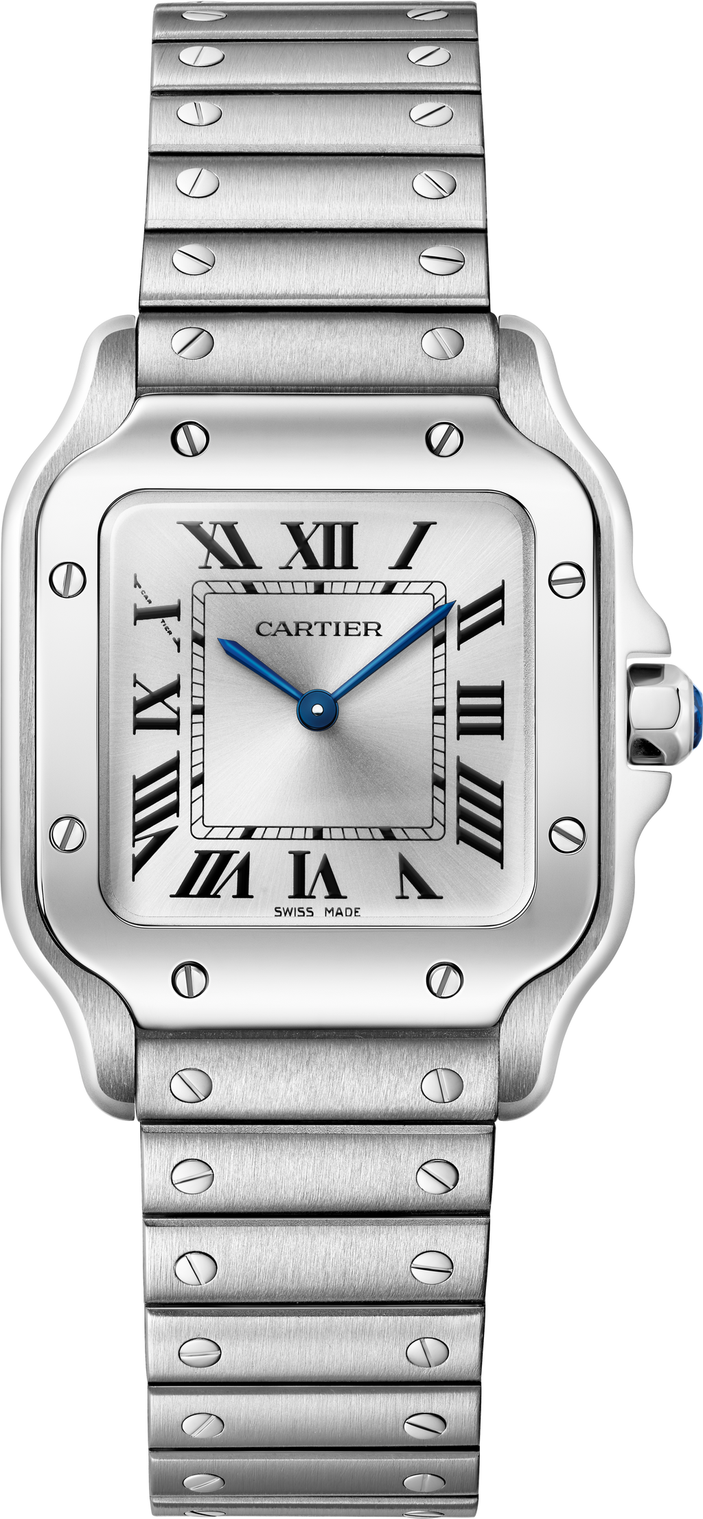 Santos De Cartier | 27mm, Steel, Silver Dial