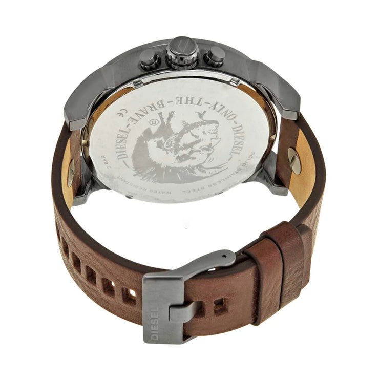 Diesel DZ7332 Mr. Daddy 2.0 Chronograph Men's Watch – Black Dial & Brown Leather Strap