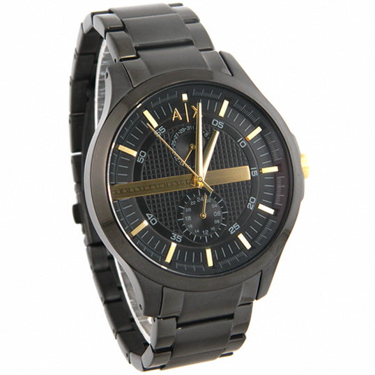 Armani Exchange Hampton AX2121 Men's Chronograph Watch – Black Dial with Black Stainless Steel Strap