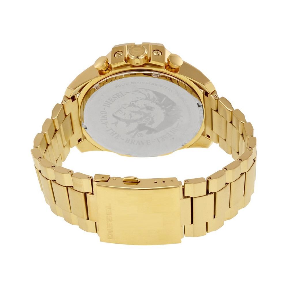 Diesel DZ4360 Mega Chief Chronograph Men's Watch – Gold Dial & Gold Stainless Steel Strap