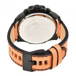 Diesel DZ4476 Mega Chief Chronograph Men's Watch – Black Dial & Brown Leather Strap
