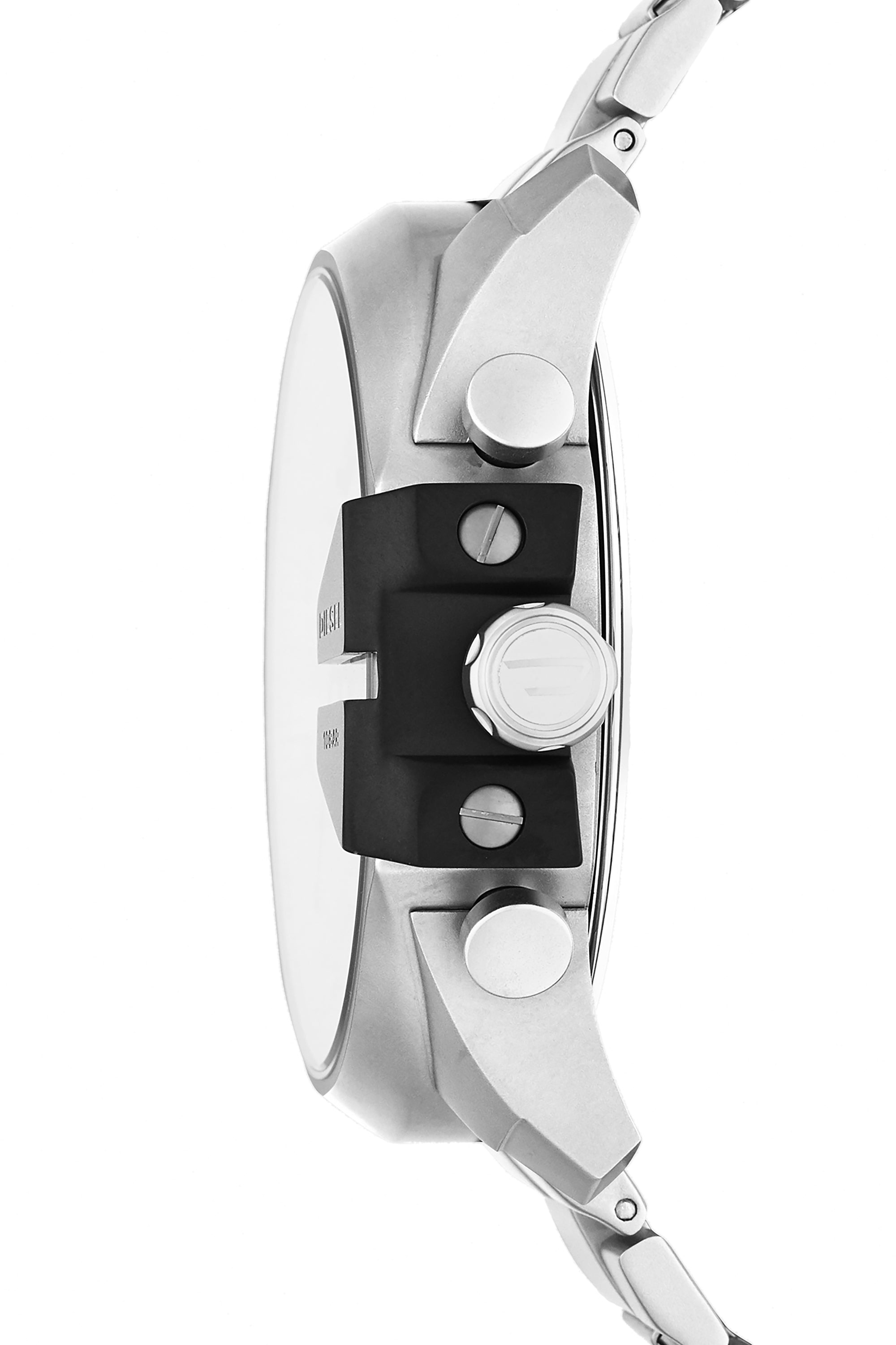 Diesel DZ4501 Mega Chief Chronograph Men's Watch – Silver Dial & Silver Stainless Steel Strap