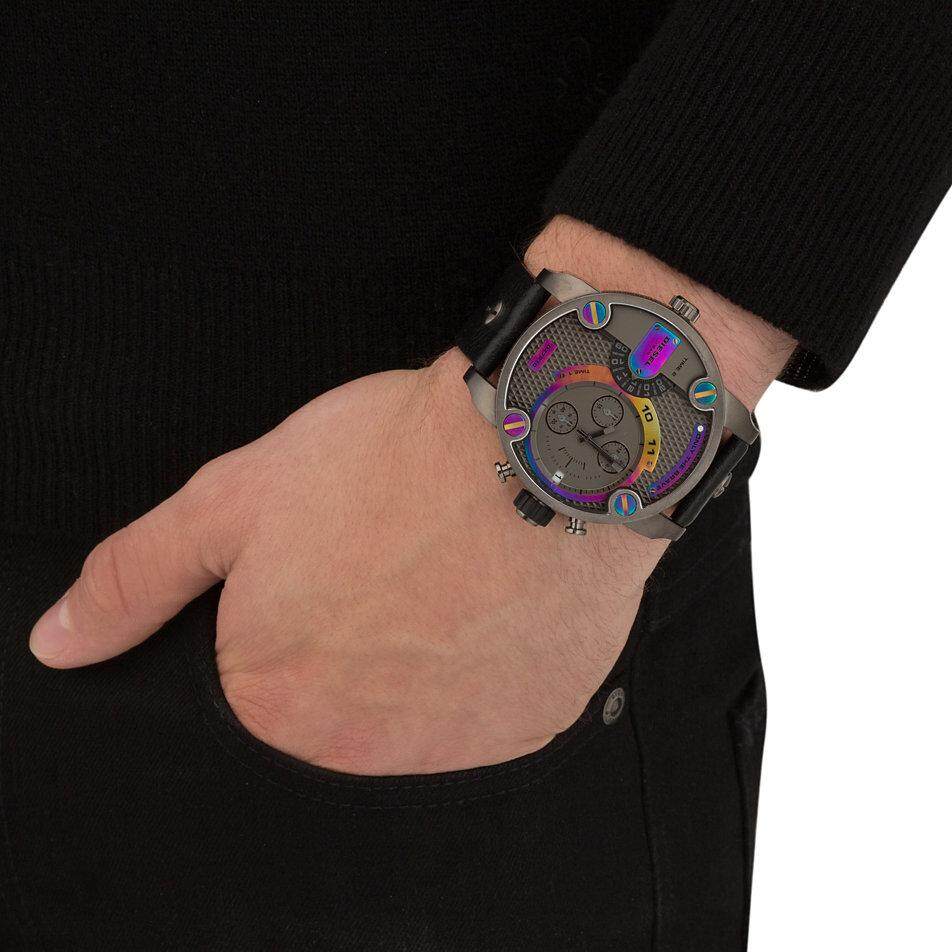 Diesel DZ7270 Badass Chronograph Men's Watch – Anthracite Dial & Black Leather Strap