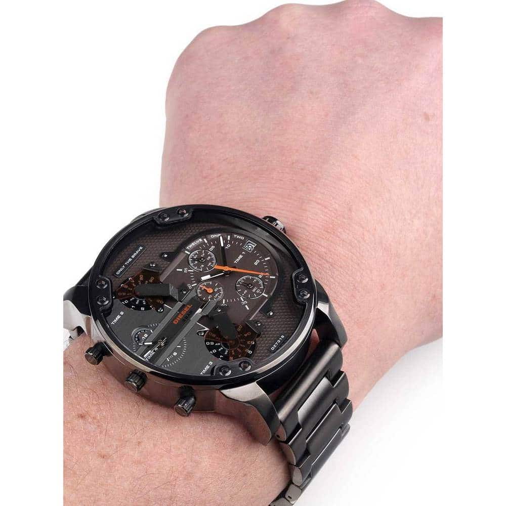 Diesel DZ7315 Mr. Daddy 2.0 Chronograph Men's Watch – Grey Dial & Grey Stainless Steel Strap