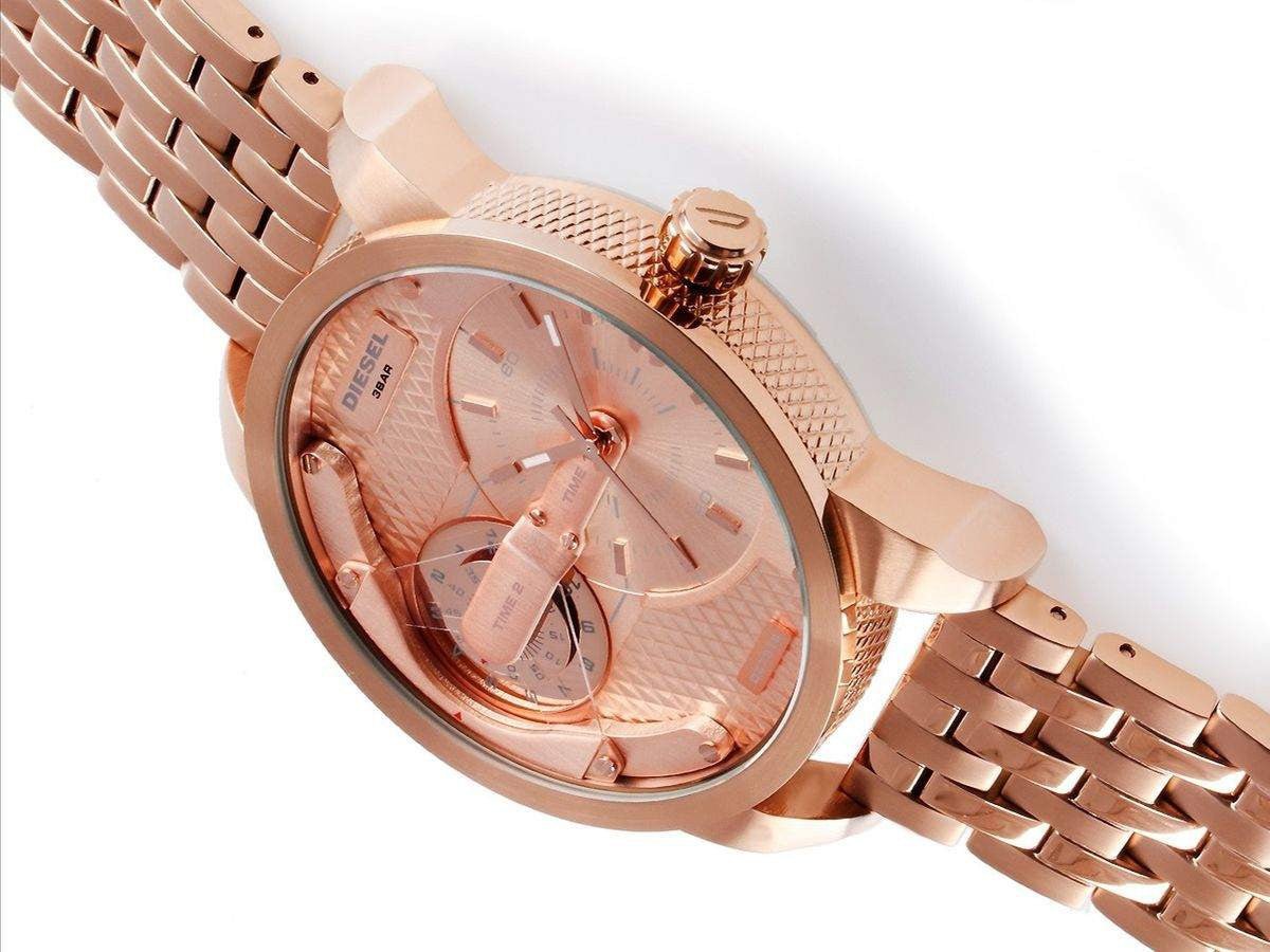 Diesel DZ7318 Mini Daddy Men's Watch – Rose Gold Dial & Rose Gold Stainless Steel Strap