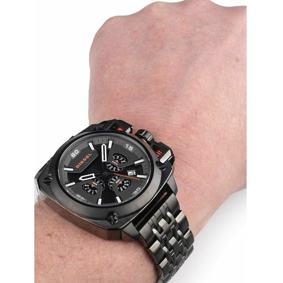 Diesel DZ7344 BAMF Chronograph Men's Watch – Gray Dial & Gray Stainless Steel Strap