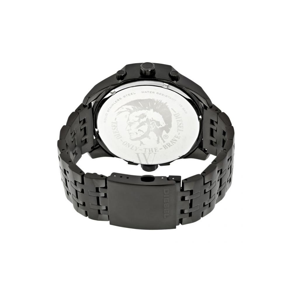 Diesel DZ7373 Uber Chief Chronograph Men's Watch – Red Dial & Black Steel Strap