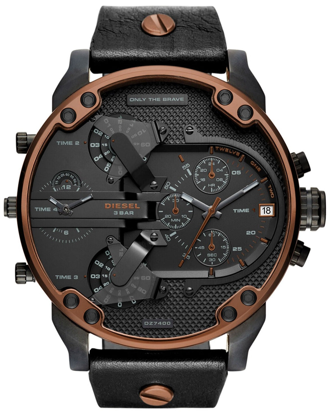 Diesel DZ7400 Mr. Daddy 2.0 Chronograph Men's Watch – Black Dial & Black Stainless Steel Strap