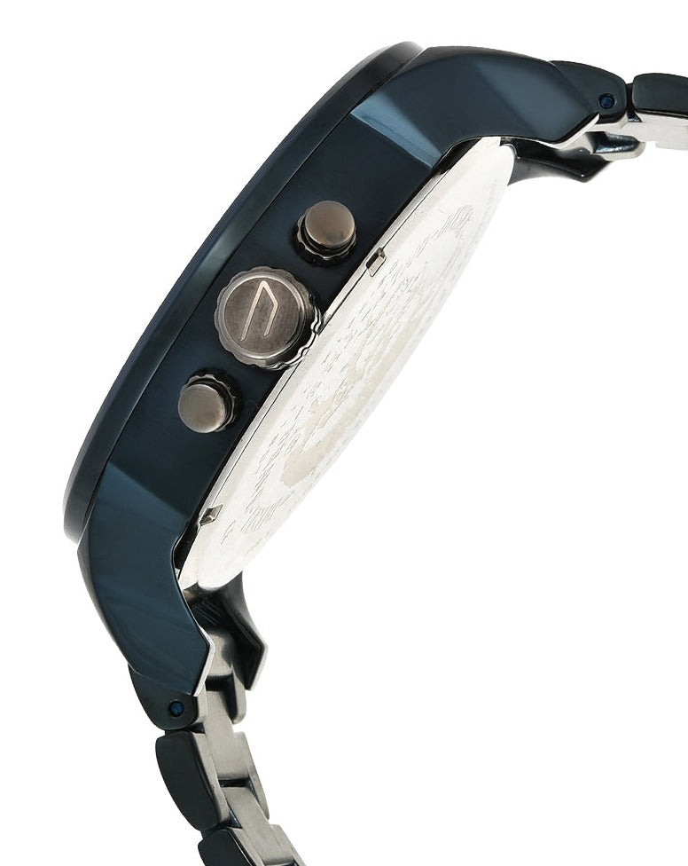 Diesel DZ7414 Daddy 2.0 Chronograph Men's Watch – Grey Dial & Blue Stainless Steel Strap