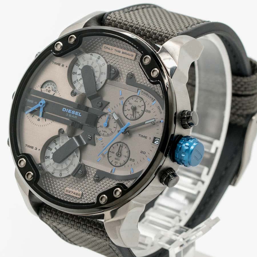 Diesel DZ7420 Mr. Daddy 2.0 Chronograph Men's Watch – Grey Dial & Black Nylon Strap
