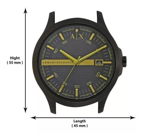 Armani Exchange Hampton AX2407 Men's Watch – Sleek Black Dial with Black Stainless Steel Bracelet