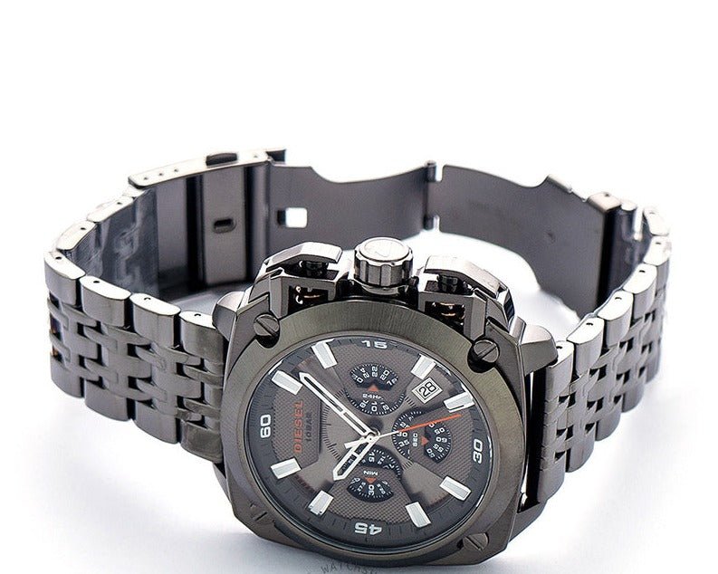 Diesel DZ7344 BAMF Chronograph Men's Watch – Gray Dial & Gray Stainless Steel Strap