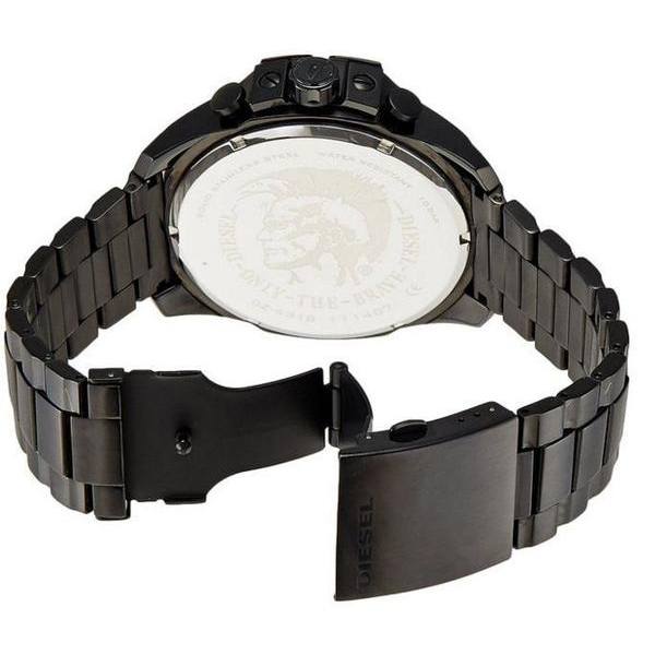 Diesel DZ4283 Mega Chief Chronograph Men's Watch – Black Dial & Black Steel Strap