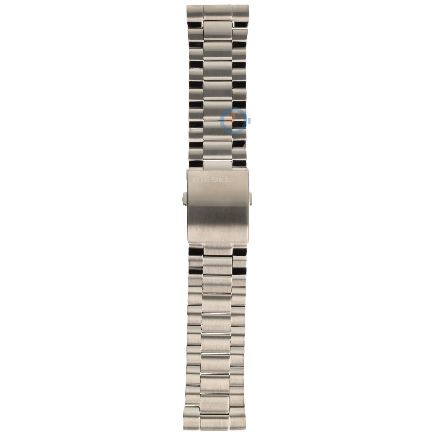 Diesel DZ4477 Mega Chief Chronograph Men's Watch – White Dial & Silver Stainless Steel Strap