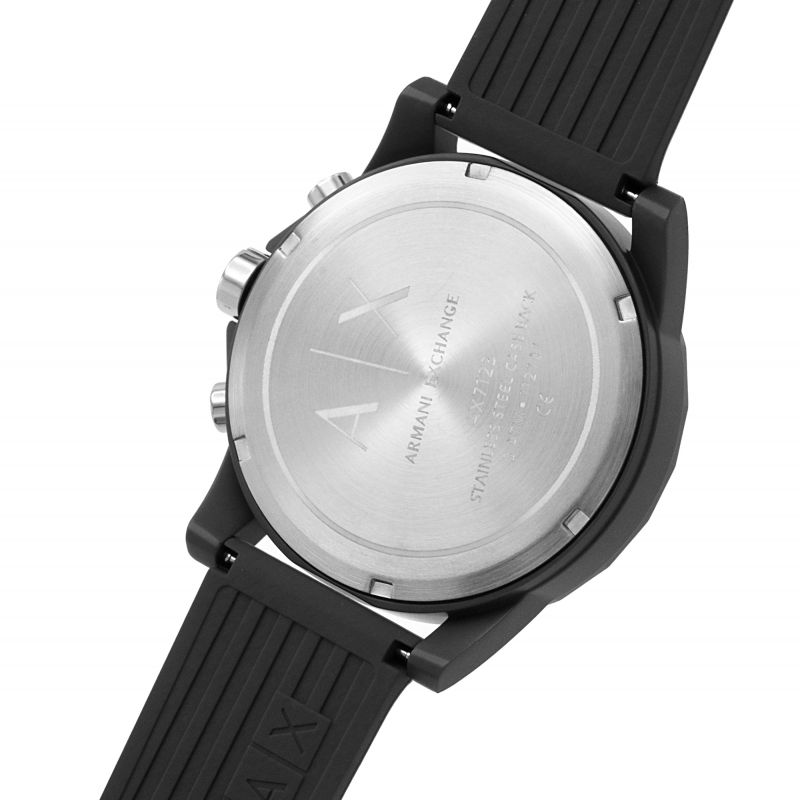 Armani Exchange Outerbanks AX7123 Men's Chronograph Watch – Grey Dial with Grey Silicone Strap