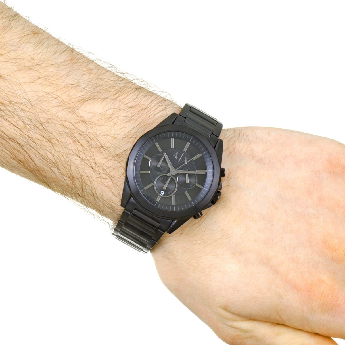 Armani Exchange Drexler AX2601 Men's Chronograph Watch – Black Dial with Black Stainless Steel Strap
