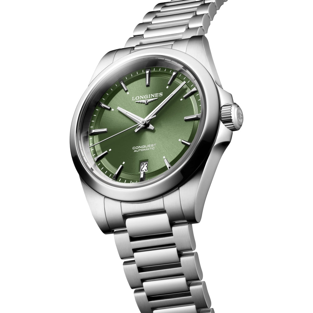 longines Conquest 38mm - Green on Bracelet