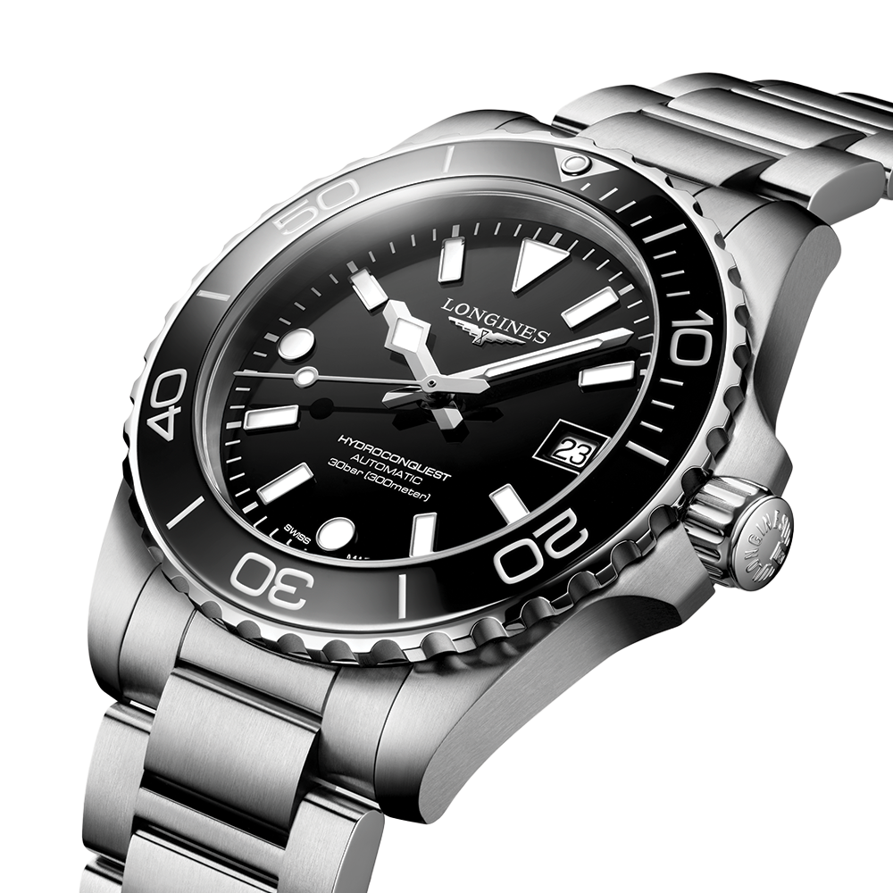 longines HydroConquest 39mm - Black on Bracelet