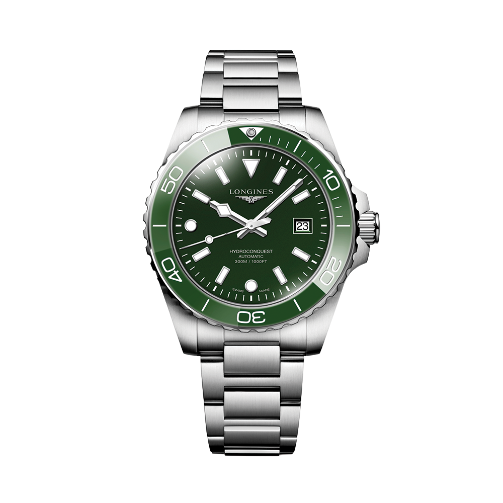 longines HydroConquest 42mm - Green on Bracelet