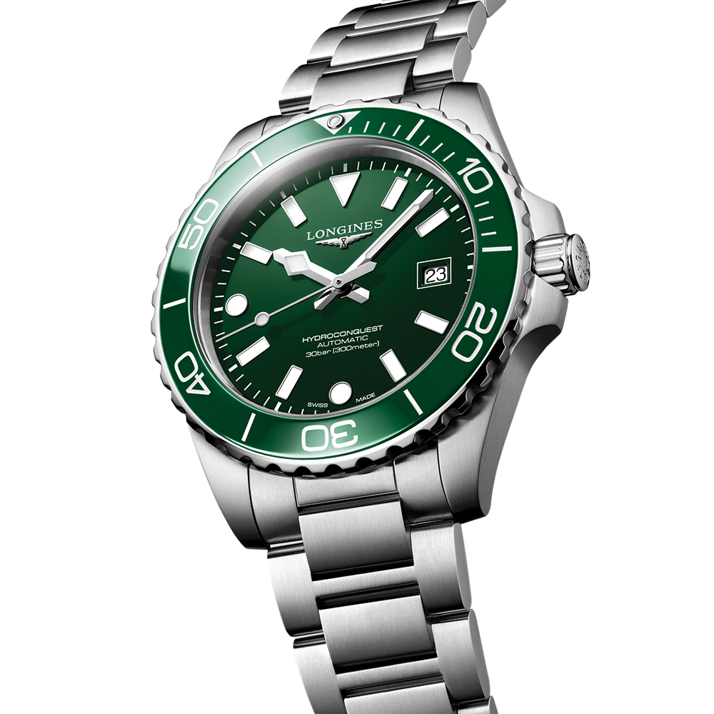 longines HydroConquest 42mm - Green on Bracelet