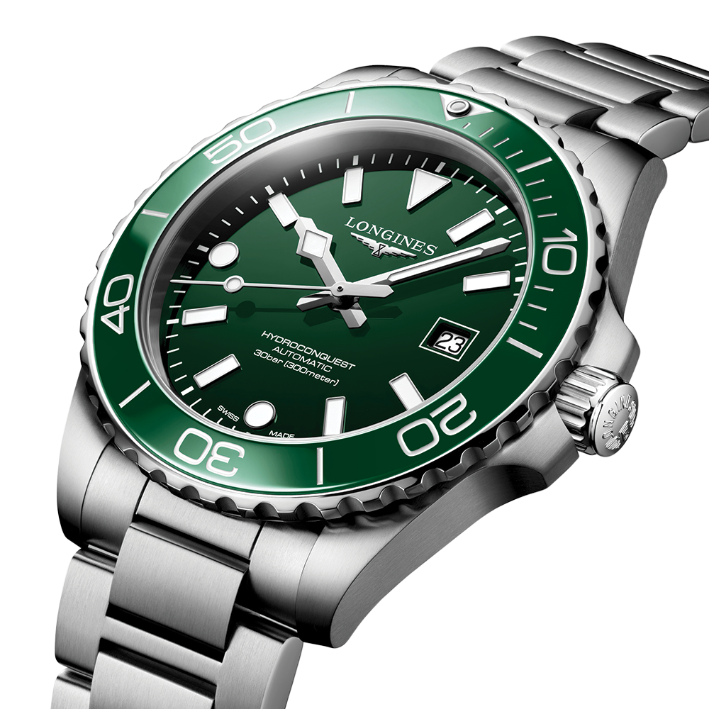 longines HydroConquest 42mm - Green on Bracelet