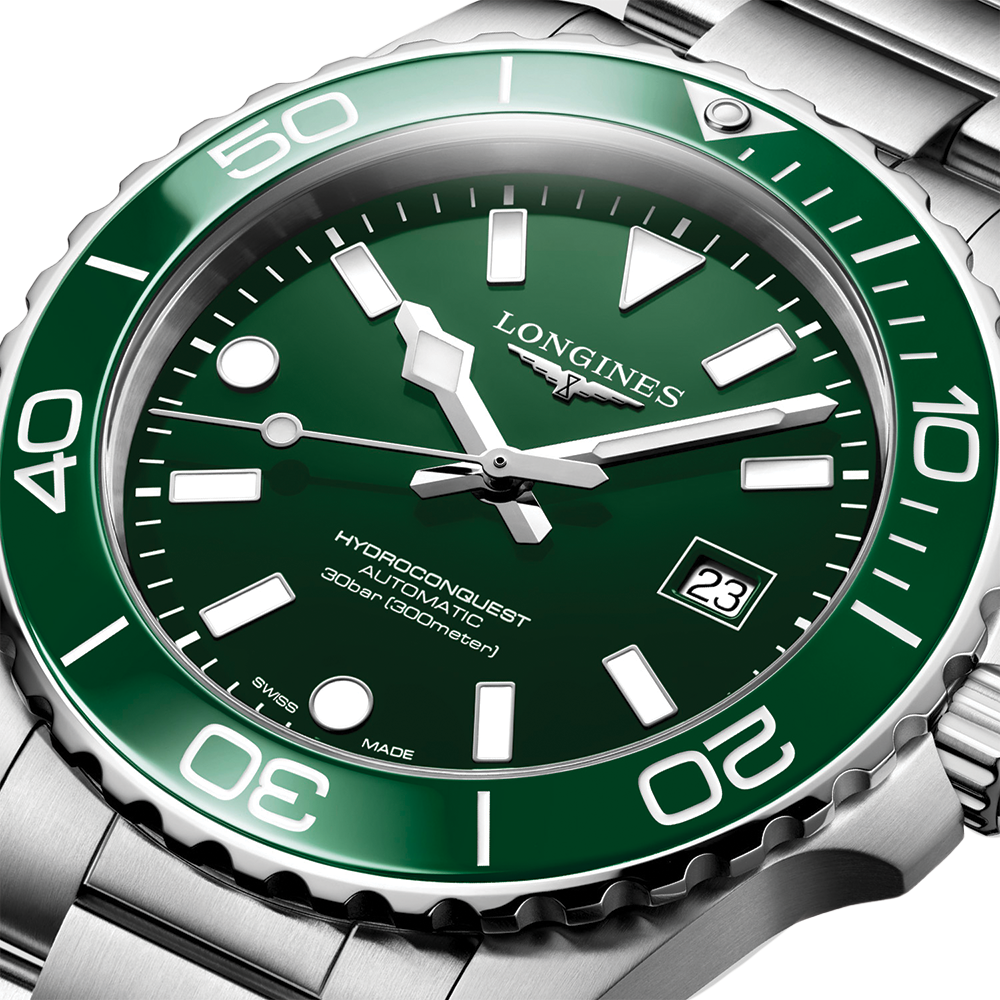 longines HydroConquest 42mm - Green on Bracelet