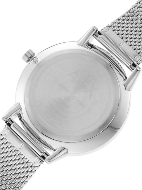 Armani Exchange Cayde AX2714 Men's Chronograph – Black Dial with Silver Mesh Stainless Steel Strap