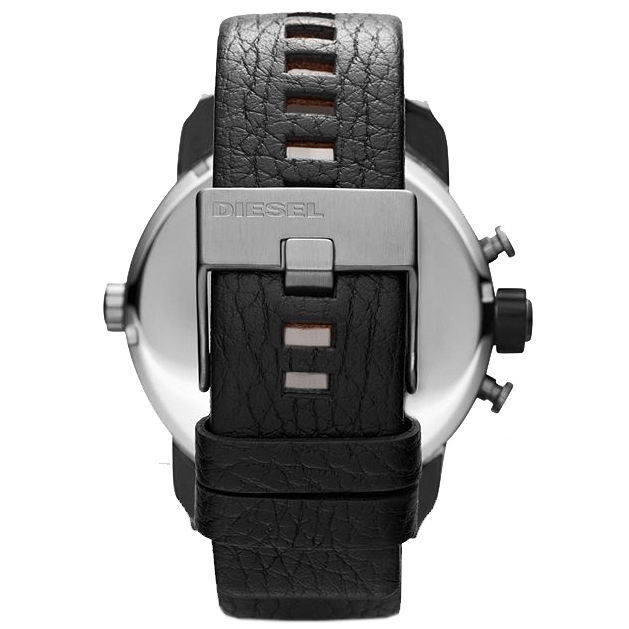 Diesel DZ7270 Badass Chronograph Men's Watch – Anthracite Dial & Black Leather Strap