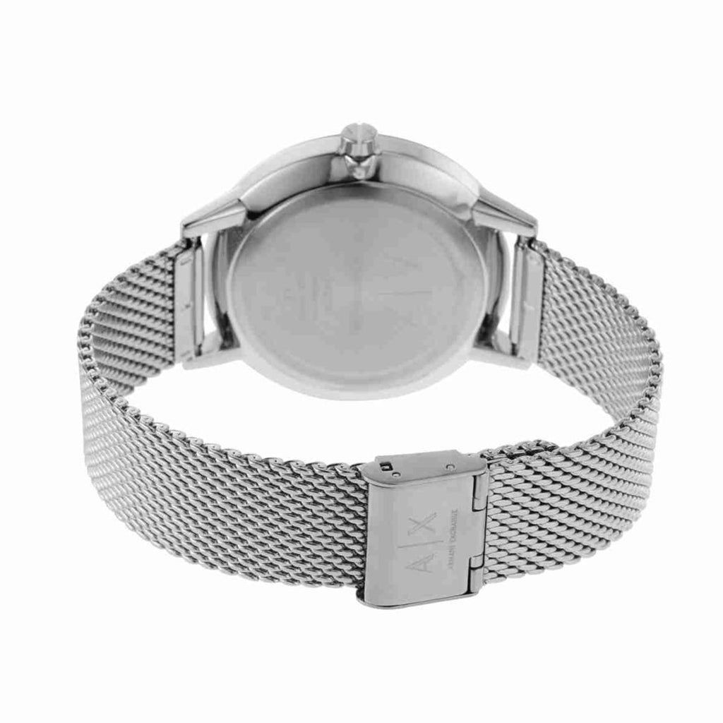 Armani Exchange Cayde AX2714 Men's Chronograph – Black Dial with Silver Mesh Stainless Steel Strap