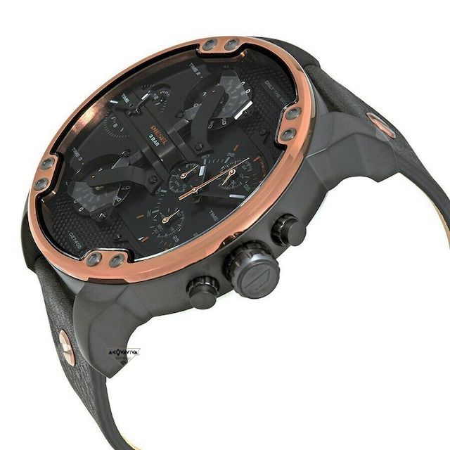 Diesel DZ7400 Mr. Daddy 2.0 Chronograph Men's Watch – Black Dial & Black Stainless Steel Strap