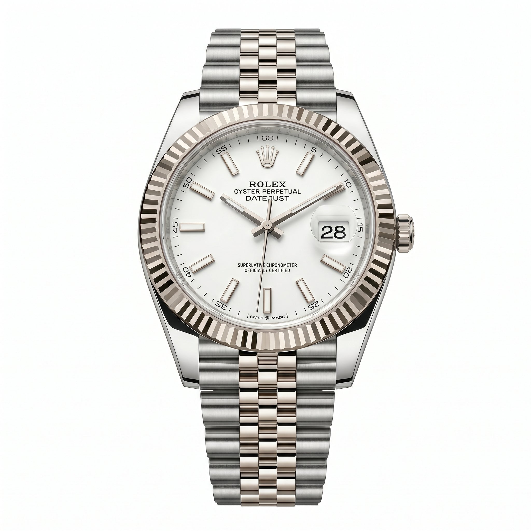 Rolex Datejust 41 126334 Oystersteel & White Gold "White Dial"