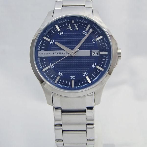 Armani Exchange Hampton AX2132 Men's Chronograph – Blue Dial with Silver Stainless Steel Bracelet