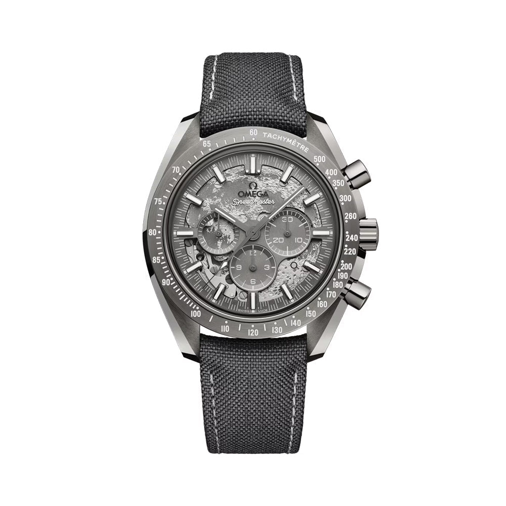 OMEGA Speedmaster Grey Side of the Moon Grey Ceramic 44.25mm - Grey on Fabric Strap