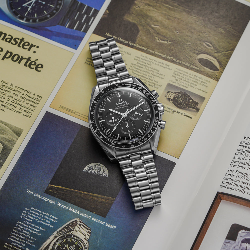 Speedmaster Moonwatch Professional Hesalite 42mm - Black on Bracelet