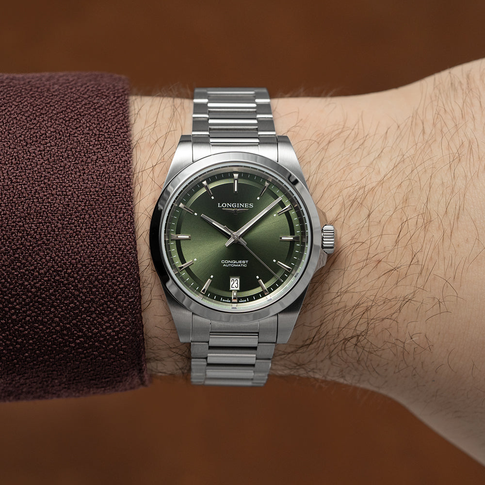longines Conquest 38mm - Green on Bracelet