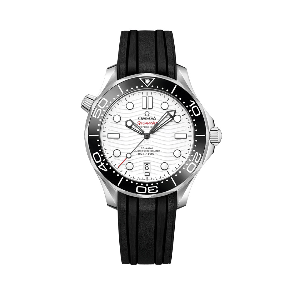 OMEGA Seamaster Diver 300M 42mm - White on Rubber Strap