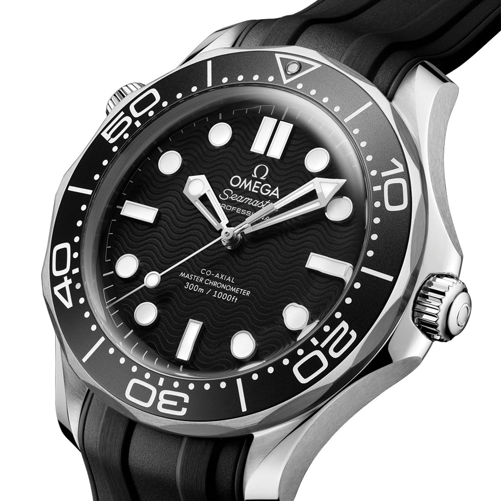 OMEGA Seamaster Diver 300M Aluminum Bezel 42mm - Black on Rubber Strap