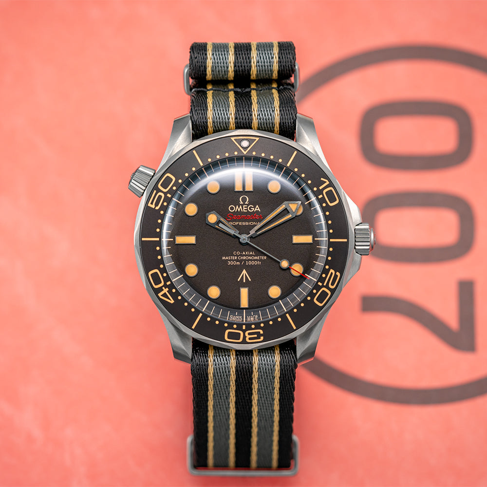OMEGA Seamaster Diver 300M 007 Edition 42mm - Brown on Fabric Strap