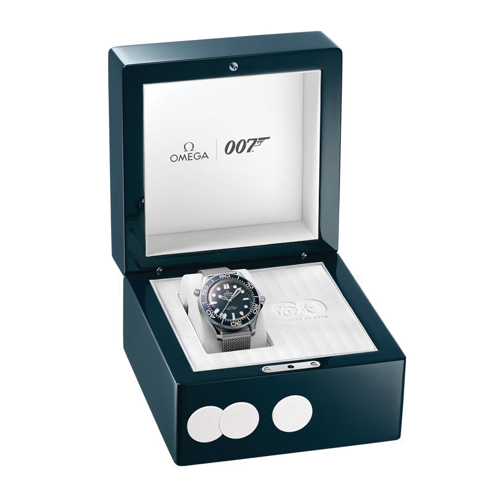 OMEGA Seamaster Diver 300M James Bond 60th Anniversary Edition 42mm - Blue on Bracelet