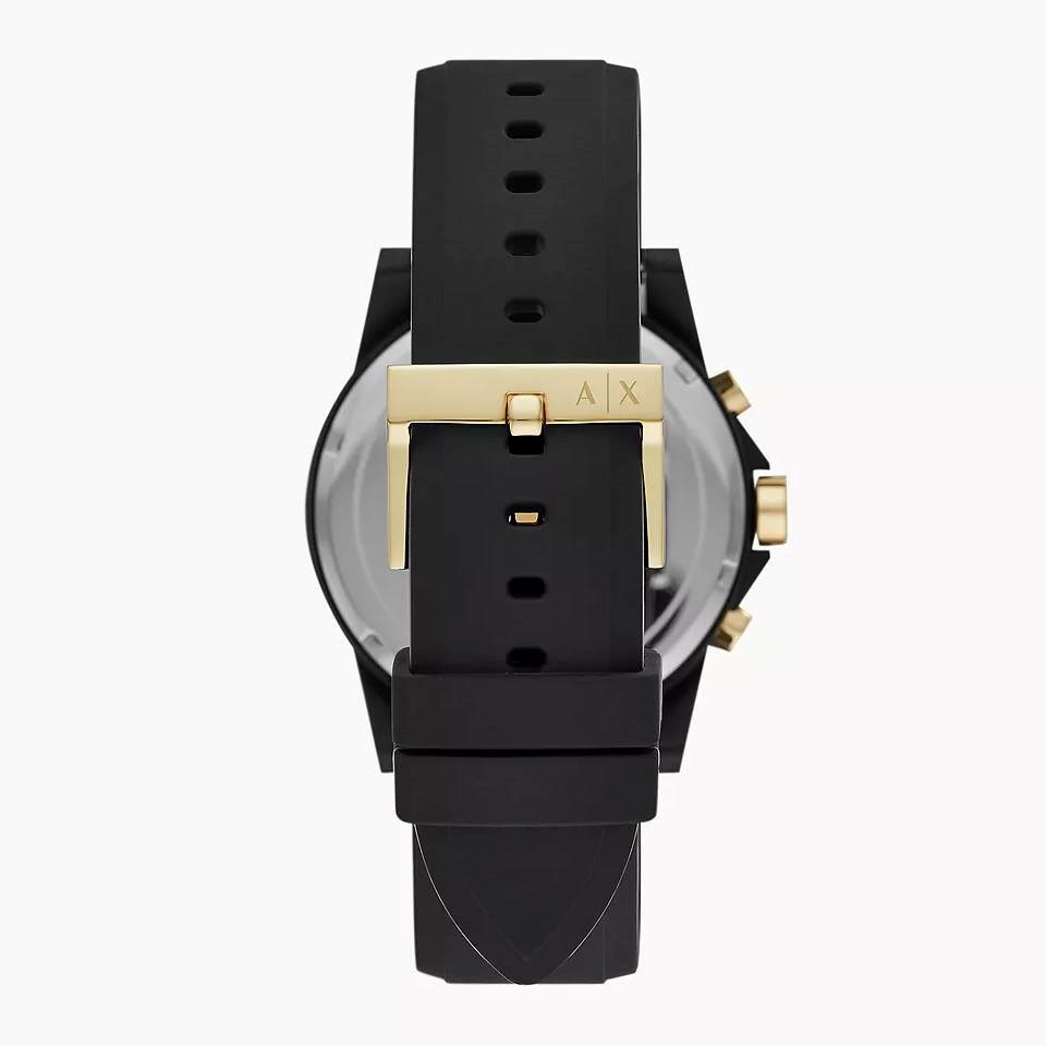 Armani Exchange Outerbanks AX7105 Men's Chronograph Watch – Black Dial with Black Stainless Steel Strap