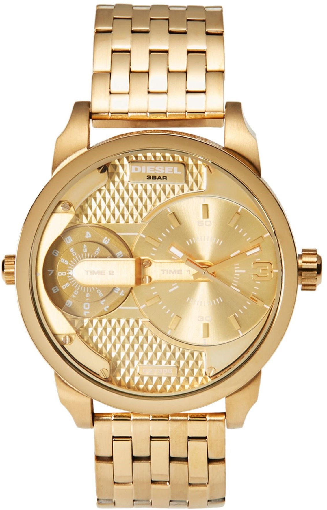 Diesel DZ7306 Mini Daddy Chronograph Men's Watch – Gold Dial & Gold Stainless Steel Strap