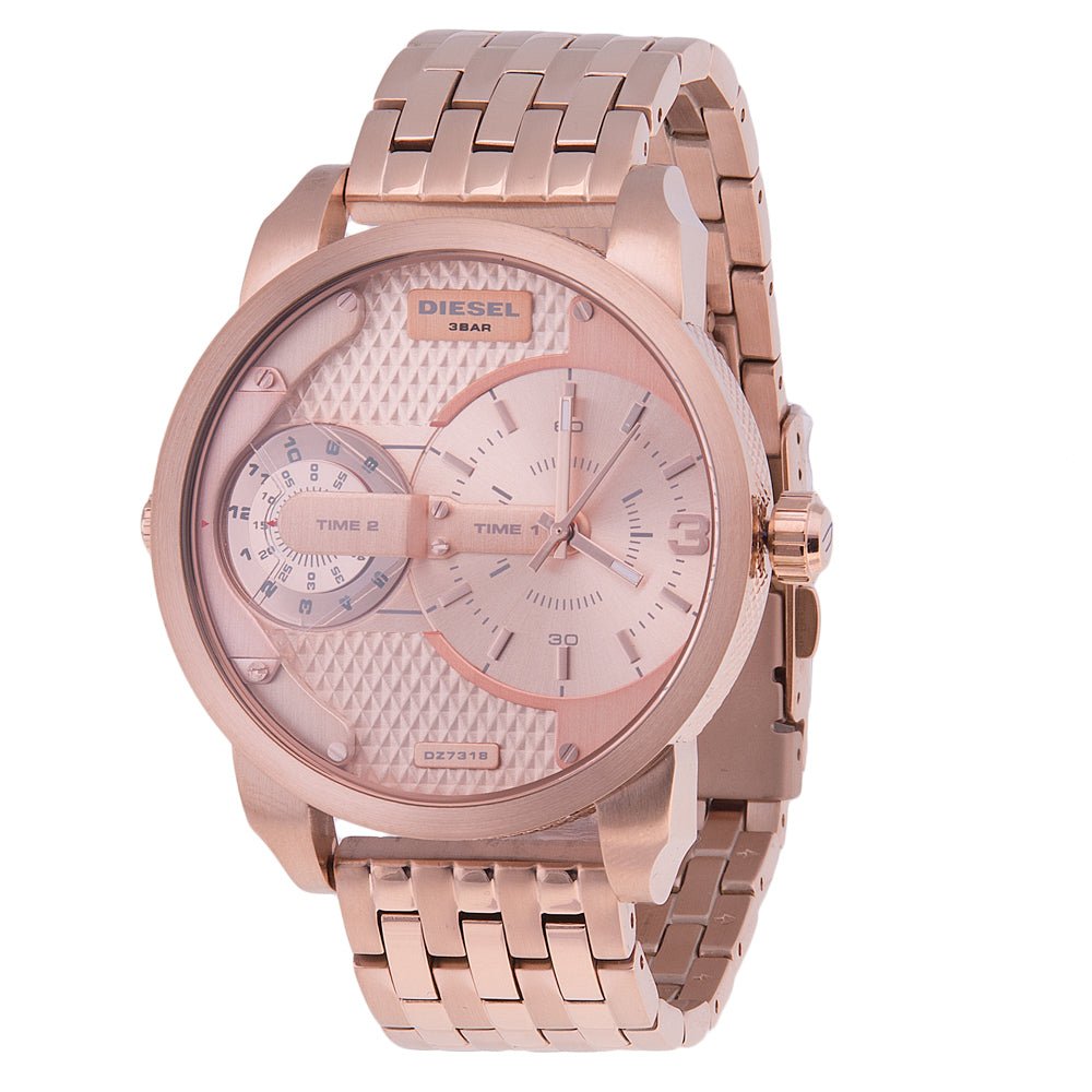 Diesel DZ7318 Mini Daddy Men's Watch – Rose Gold Dial & Rose Gold Stainless Steel Strap