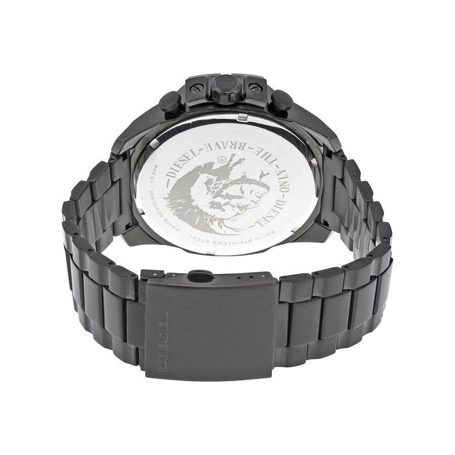 Diesel DZ4355 Mega Chief Chronograph Men's Watch – Black Dial & Black Stainless Steel Strap