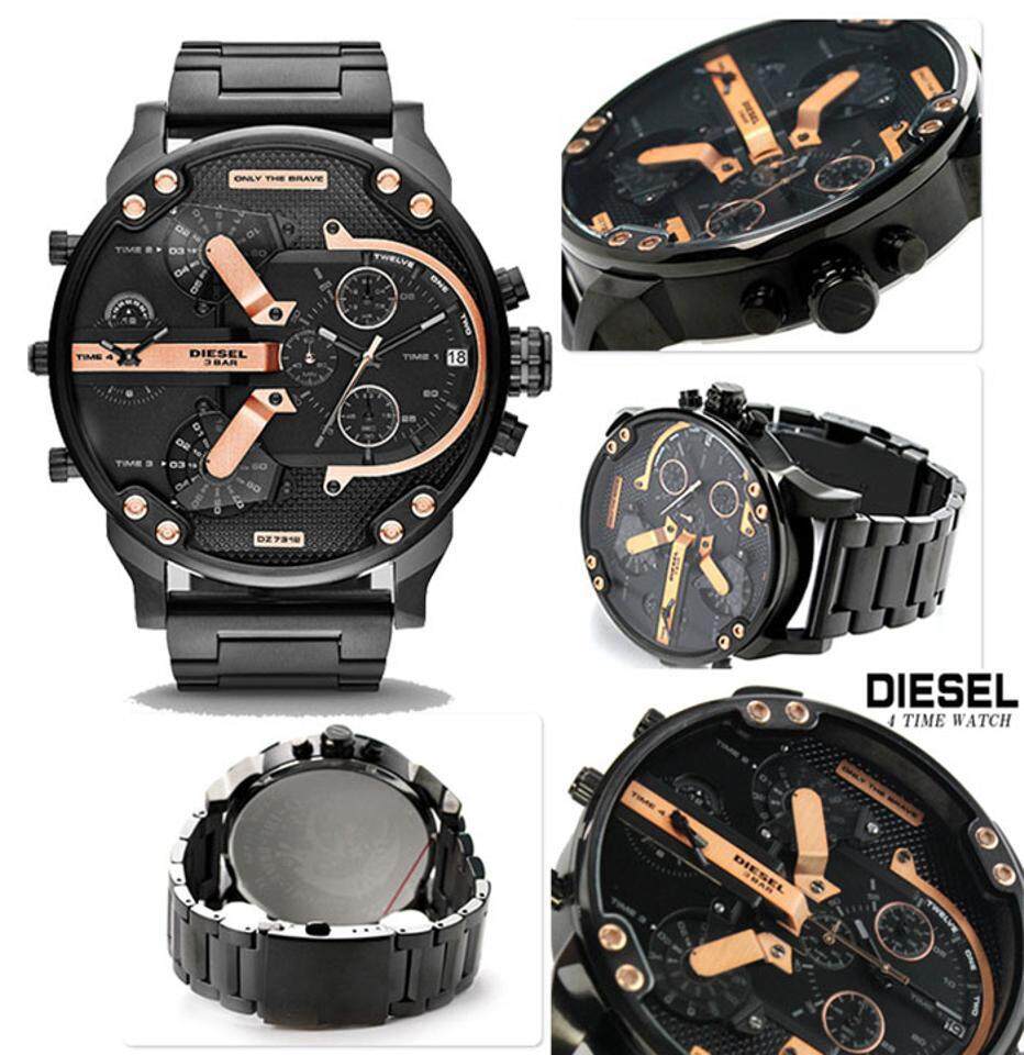 Diesel DZ7312 Big Daddy Chronograph Men's Watch – Black Dial & Black Stainless Steel Strap