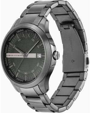 Armani Exchange Hampton AX2135 Men's Chronograph Watch – Grey Dial with Coordinated Grey Stainless Steel Strap