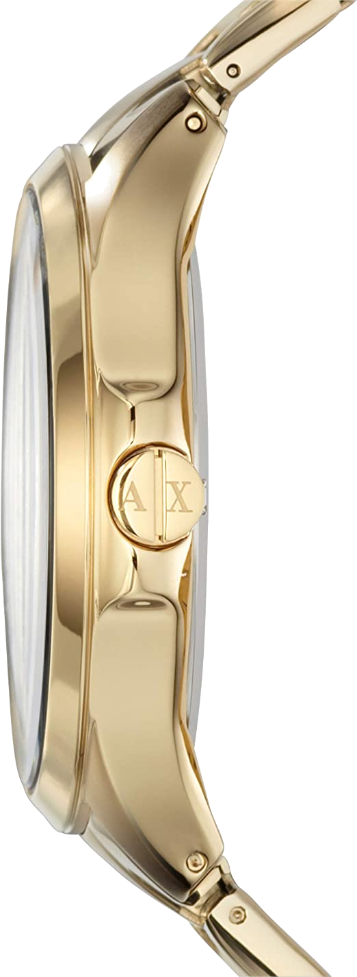 Armani Exchange Hampton AX2122 Men's Chronograph Watch – Black Dial with Gold Stainless Steel Strap