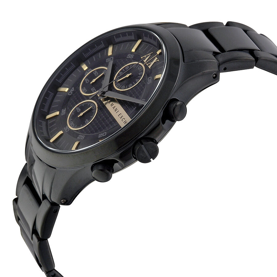 Armani Exchange Hampton AX2164 Men's Chronograph Watch – Black Dial with Black Stainless Steel Strap