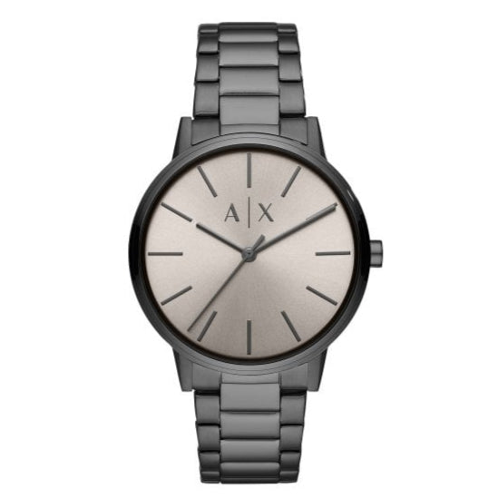 Armani Exchange Cayde AX2722 Men's Analog Watch – Grey Dial with Matching Grey Stainless Steel Strap