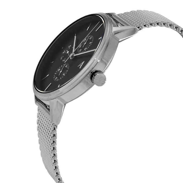 Armani Exchange Cayde AX2714 Men's Chronograph – Black Dial with Silver Mesh Stainless Steel Strap